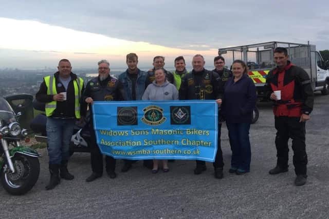 Members of the Widows Sons Masonic Bikers Association Southern Chapter are taking on a charity motorbike ride for Hampshire and Isle of Wight Air Ambulance. Pictured: Last year's 22-hour, 1,000-mile event