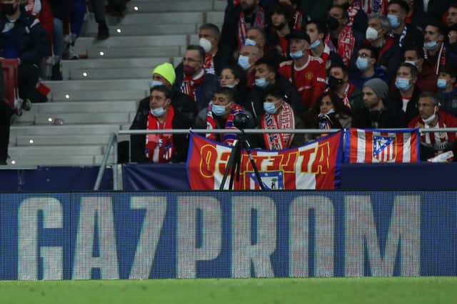 Gazprom has been a prominent sponsor of European football Picture: Isabel Infantes/PA Wire