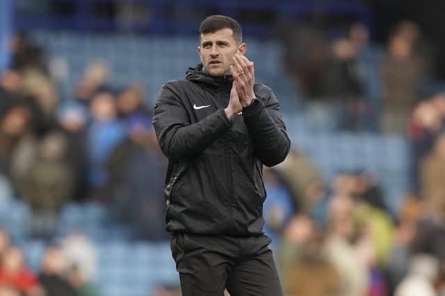 Pompey coach John Mousinho felt it was a point gained against Port Vale, having trailed to the visitors 2-0. Picture: Jason Brown/ProSportsImages