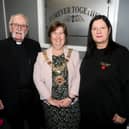 From left: Father Tony Wiltshire, Cllr Vivian Achwal, and Denise Chapman. Photograph by Sam Stephenson
