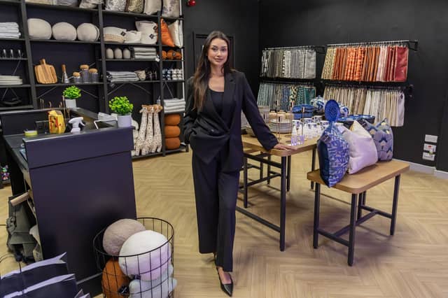 Paula Haq (30) founder of Jaquard & Co at the pop-up shop in Cascades. Picture: Mike Cooter (021124)