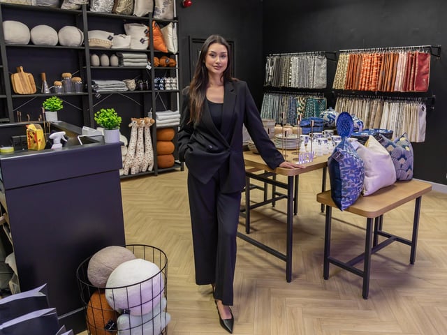 Paula Haq (30) founder of Jaquard & Co at the pop-up shop in Cascades. Picture: Mike Cooter (021124)