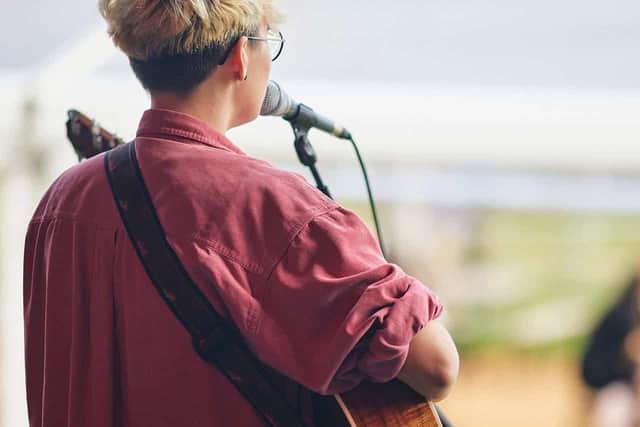 Music students performing at Isle of Wight Festival