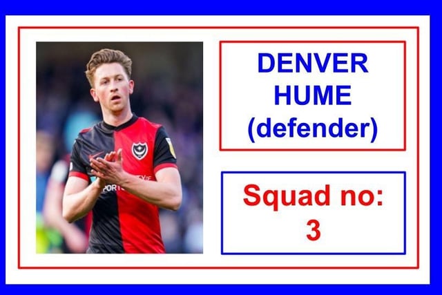 If ever a player needed match minutes, it's Hume. The former Sunderland man hasn't featured for Pompey since mid-March because of a back injury. He's a lot of catching up to do and tonight could be the ideal opportunity to begin the comeback trail.