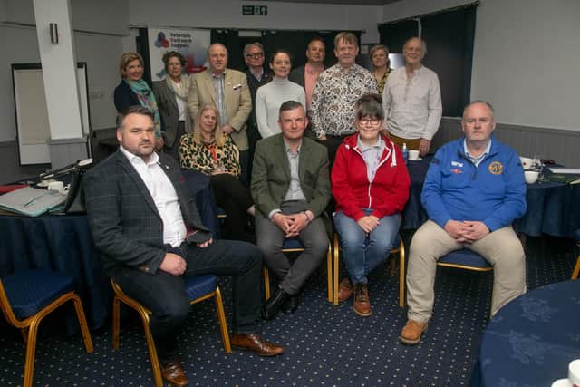 Veterans Outreach Support launch new mental health project at Royal Maritime Club, Portsea, Portsmouth on 29th March 2022

Pictured: Various representatives of veteran charities at the Royal Maritime Club, Portsmouth

Picture: Habibur Rahman