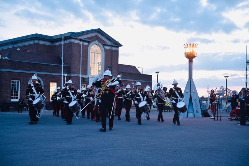 Music was played after the beacon was lit