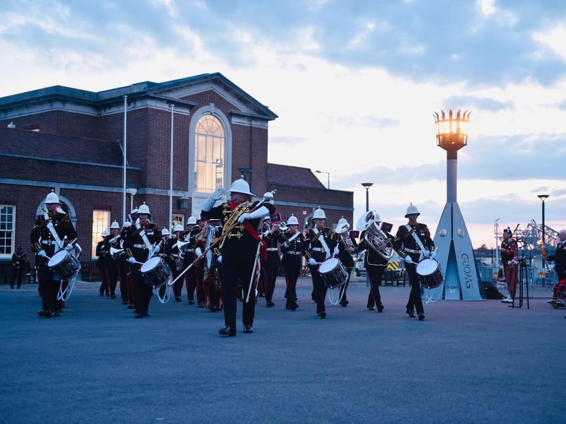 Music was played after the beacon was lit