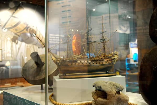Pictured: A model of HMS Invincible
Photo: Sarah Standing (221020-6273)