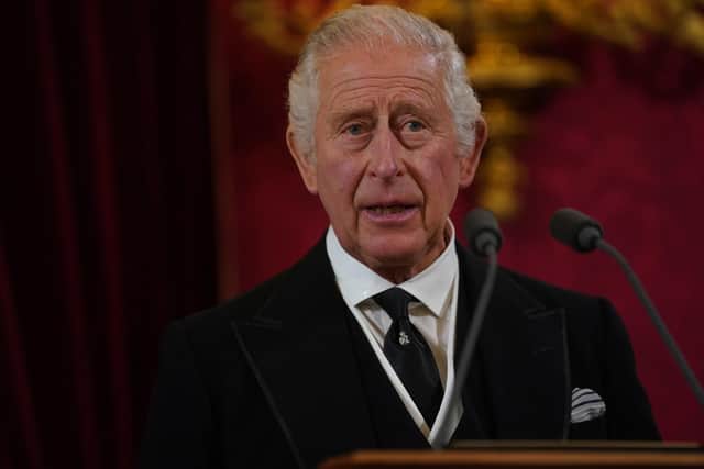 King Charles III during the Accession Council at St James's Palace, London Picture: Jonathan Brady/PA Wire