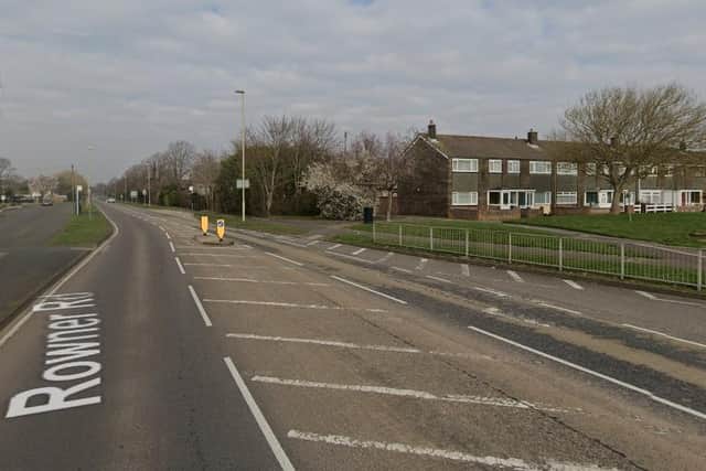 A man is fighting for his life after being hit by a car in Rowner Road in Gosport. Picture: Google Street View