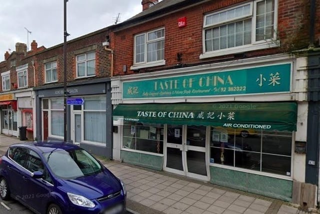 There are a number of good Chinese restaurants in Portsmouth but the Taste of China in Cosham has one of the best Google ratings with 4.5 from 521 reviews.
