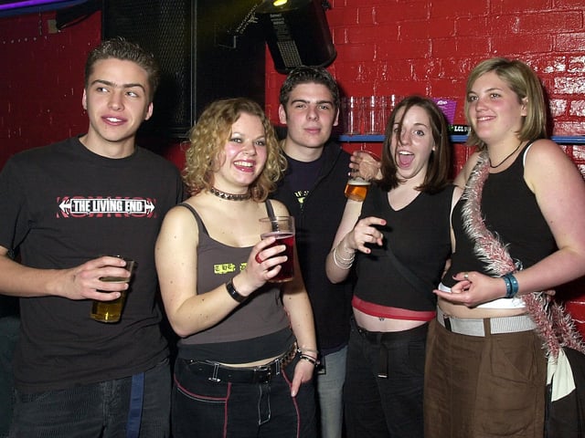 Clubbers having a good time at Subway in Club EQ at Granada Road, Southsea, in the 00s.