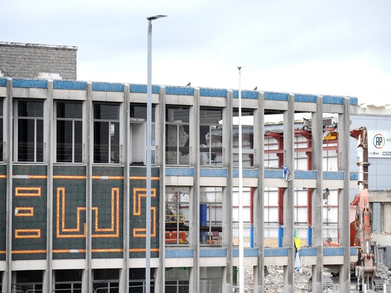 The demolition crew have started work on the main building
Picture: Sarah Standing (300124-4920)