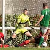 Owen Craig  kept a clean sheet as US Portsmouth tasted FA Cup victory at Welton Rovers.

Picture: Keith Woodland