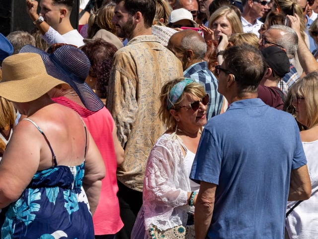 The crowd at the Totally Tributes show at Port Solent. 
Picture: Mike Cooter (290723)