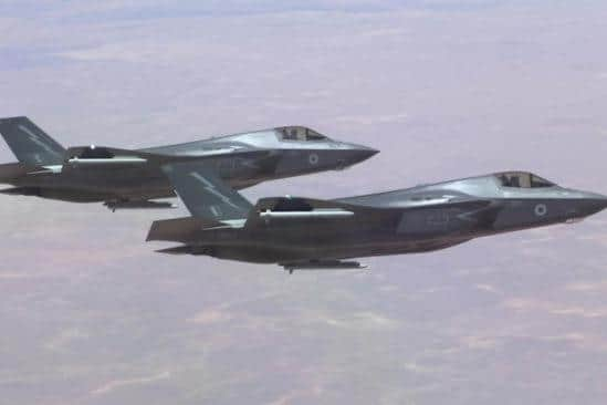 F-35s pictured on sorties after having taken off from HMS Queen Elizabeth`