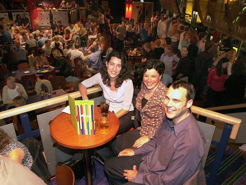 This is what a night out at Jongleurs in Gunwharf Quays looked like in the 00s.