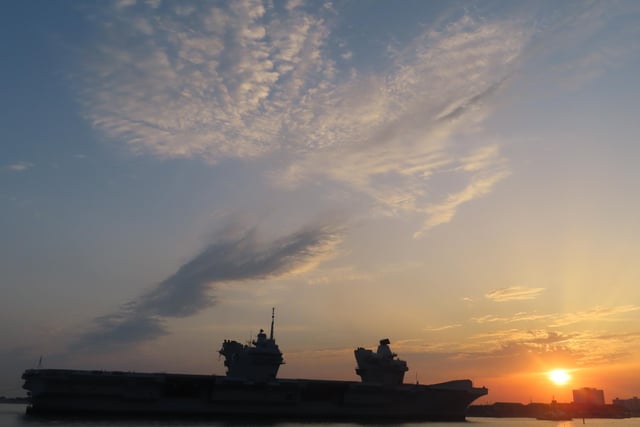 HMS Queen Elizabeth returned to Portsmouth on July 30 after spending several months in Rosyth for repairs.