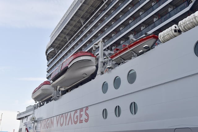 Virgin's Resilient Lady cruise ship at Portsmouth International Port on Tuesday, August 27, 2024.
Picture: Sarah Standing (270824-542)