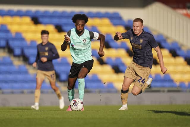 Abu Kamara in action against AFC Wimbledon. Picture: Jason Brown/ProSportsImages
