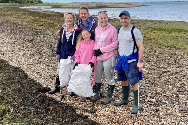 Nine-year-old Billie Harris has a passion for organising beach cleans and campaigning to reduce plastic waste. Picture: Debbie Harris.