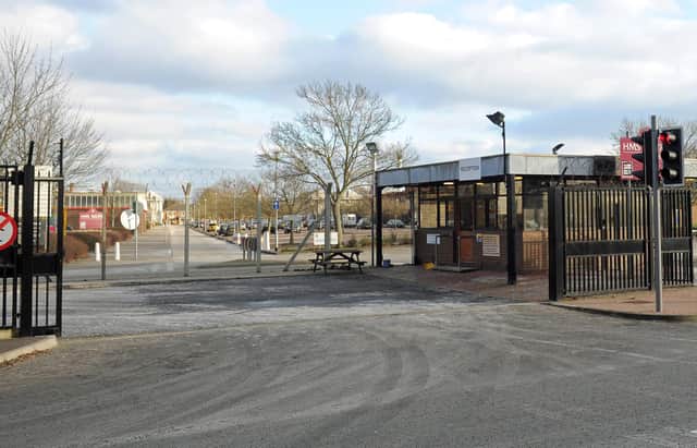 The west gate at HMS Sultan in Gosport. Picture: Ian Hargreaves (150176-1)