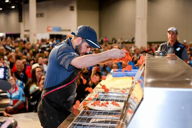 Zagros Jaff, the regional manager for Portsmouth and Southampton, become the Domino's World's Fastest Pizza Maker after creating three of them in 70 seconds. The competition took place at The Venetian Hotel, Las Vegas.