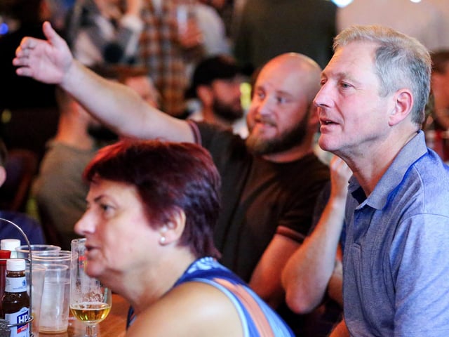 Fans watch Netherlands v England, UEFA Euros 2024 semi-final played in Dortmund, at Village Hotel, Lakeshore Drive, Cosham
Picture: Chris Moorhouse (100724-085)