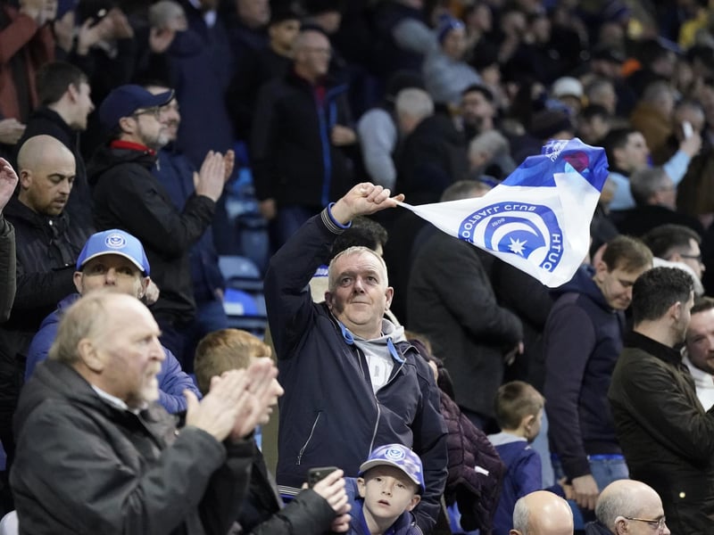Check out our brilliant gallery as Pompey fans roared their team on to victory over Northampton. Pics: Jason Brown.