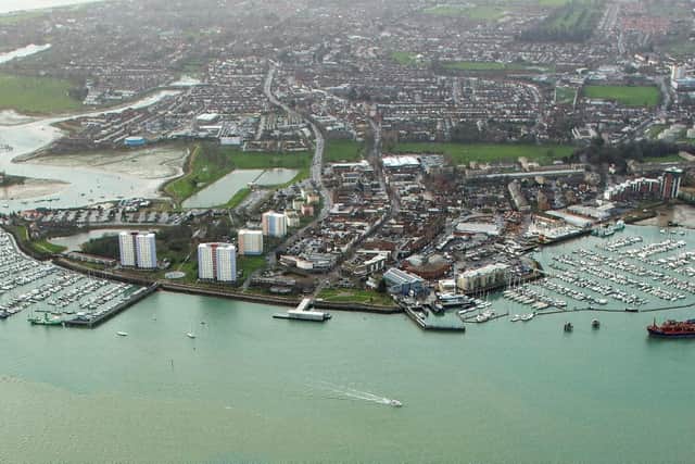 An aerial image of Gosport