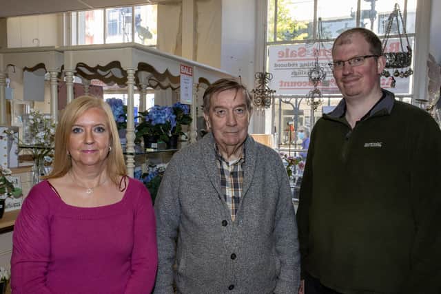 Roger Willis of Willows, Fareham with shop assistants Elizabeth Hartley and Barry Nixon Picture: Alex Shute