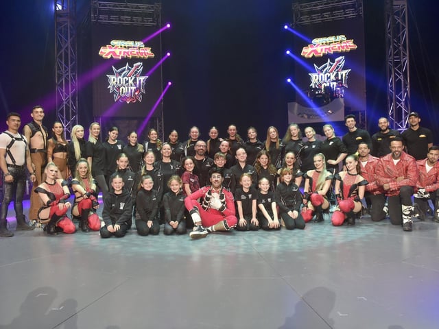 Children from Aerial Dance Academy in Portsmouth, experienced a pre show workshop with some of the artists in the Big Top at Circus Extreme on Southsea Common on Tuesday, March 31, 2026.Picture: Sarah Standing (310326-9102)