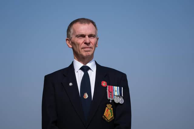 Christopher Howe, a veteran of the Falklands War, who has said 'not a day goes by' that he does not think about his experiences of the conflict, 40 years after his ship, HMS Coventry, was attacked and sunk by Argentine jets. Picture: Joe Giddens/PA Wire