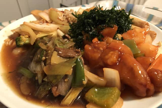 A takeaway from Wok and Roll in Wickham Square.