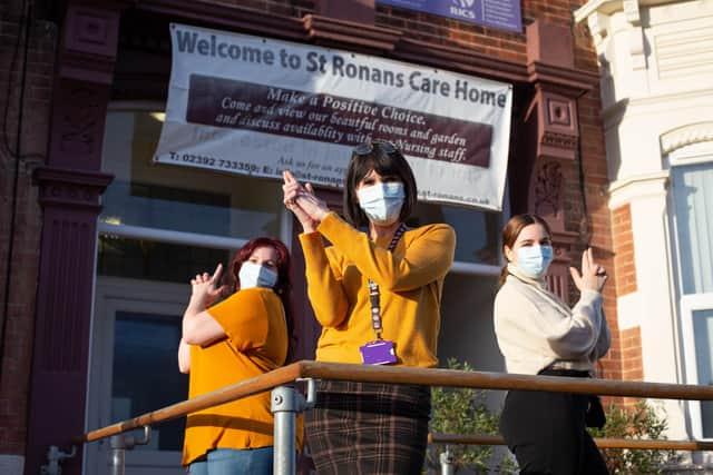 St Ronan s Nursing and Residential Care Home staff Dorothy Kozma, Rita Carneiro and Jo Jackson are hoping to help residents enjoy Christmas.

Picture: Habibur Rahman