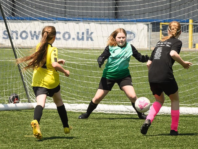 Girls' football action from the Havant & Waterlooville Summer Tournament. Picture: Keith Woodland (030621-25)
