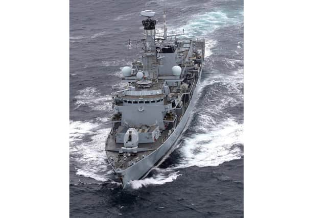 HMS Richmond pictured at sea. Photo: Royal Navy