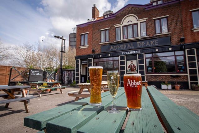 The Admiral Drake in North End, Portsmouth has turned some of its car parking space into an outdoor area that seats 100 people. It reopened on April 12.