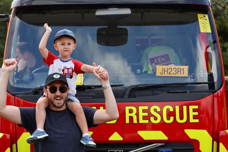 Matt Hurricks and his son Jenson, 3.