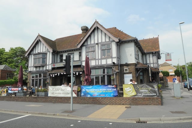 The most common name for a pub in the country, there is one in London Road, Cosham. John of Gaunt, found of the House of Lancaster, used it as his symbol. King James I decreed that Red Lions should be displayed in public places.