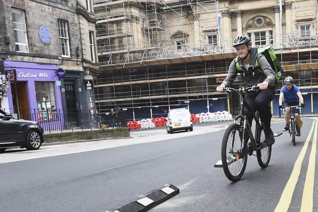 The installation of cycle lanes in Portsmouth has been delayed by bad weather.







Cycle lane on the mound