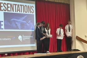 Purbrook Park School Year 8 presenting their idea to the judges