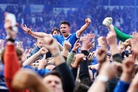 Enda Stevens won the League Two title in his final Pompey appearance in May 2017. Picture: Joe Pepler/Digital South