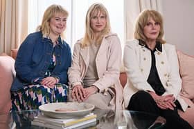 Anne (Philippa Dunne), Amanda (Lucy Punch) and Felicity (Joanna Lumley) star in the new sitcom Amandaland, part of a Wednesday night comedy double bill on BBC1 (Picture: BBC/Merman)