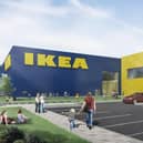 An artist's impression of how the IKEA in Lancing could have looked