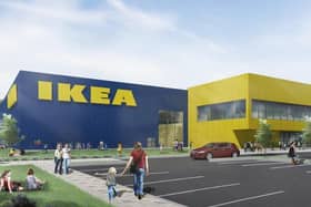 An artist's impression of how the IKEA in Lancing could have looked