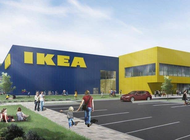 An artist's impression of how the IKEA in Lancing could have looked
