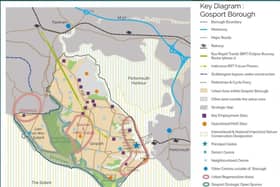 Gosport Borough Council's draft new Local Plan to 2038 map