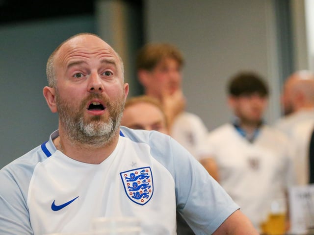 Fans watch Netherlands v England, UEFA Euros 2024 semi-final played in Dortmund, at Village Hotel, Lakeshore Drive, CoshamPicture: Chris  Moorhouse (100724-053)