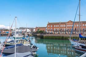 This four bedroom terraced home with views over Camber Dock, Old Portsmouth is on sale for £950,000.